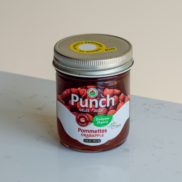 Pot de gelée biologique de pommettes Punch