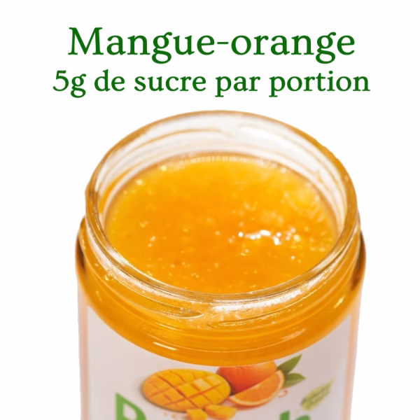 Tartinade biologique mangue et orange Punch - alternative saine à la confiture traditionnelle